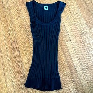 Missoni black silk tank